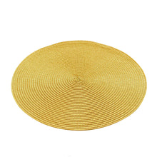 Lade das Bild in den Galerie-Viewer, 4er Set Platzset rund Senfgelb Kunststoff