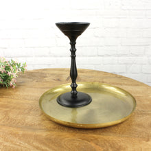 Lade das Bild in den Galerie-Viewer, Kerzenhalter schwarz Metall 23,5 cm