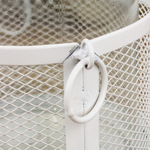 Lade das Bild in den Galerie-Viewer, Windlicht Weiß Metall Glas