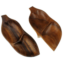 Lade das Bild in den Galerie-Viewer, 2er Set Holzschale Snackschale Braun
