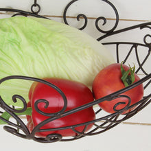 Lade das Bild in den Galerie-Viewer, Hängekorb dunkelrostfarben Eisen