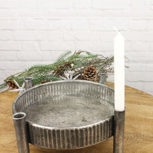 Lade das Bild in den Galerie-Viewer, Designer Adventskranz grau matt