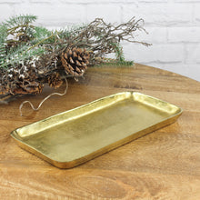 Lade das Bild in den Galerie-Viewer, Tablett eckig gold