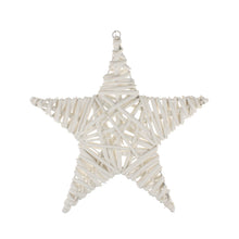 Lade das Bild in den Galerie-Viewer, 2er Set Dekosterne Weide Grau oder Weiß