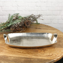 Lade das Bild in den Galerie-Viewer, Tablett mit Henkel silber