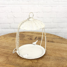 Lade das Bild in den Galerie-Viewer, Vogelhaus Metall Antik weiß