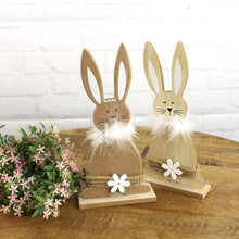 Lade das Bild in den Galerie-Viewer, 2er Set Dekohase Federkragen Braun