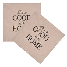 Lade das Bild in den Galerie-Viewer, 2er Set Servietten Braun Good to be home 20 Stk. 33 x 33 cm