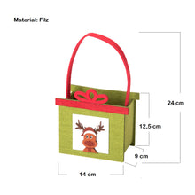 Lade das Bild in den Galerie-Viewer, Geschenktasche Weihnachten Grün und Rot