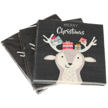 Lade das Bild in den Galerie-Viewer, 3er Set Servietten Rudolf, papier anthrazit, 2-lagig