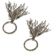 Lade das Bild in den Galerie-Viewer, Serviettenring "Geäst" 2-Set, perlenbesetzt, silber