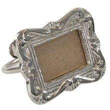 Lade das Bild in den Galerie-Viewer, 6er Set Serviettenringe Bilderrahmen Messing silber