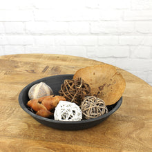 Lade das Bild in den Galerie-Viewer, Dekoteller tief aus Blech anthrazit