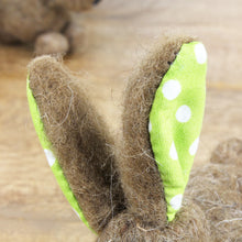 Lade das Bild in den Galerie-Viewer, 3er Set Filzosterhase mit bunten Ohren