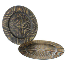 Lade das Bild in den Galerie-Viewer, 2er Set Platzteller schwarz/gold