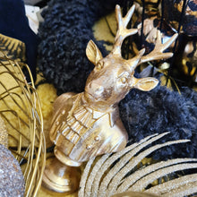 Lade das Bild in den Galerie-Viewer, Hirschbüste Gold 19 cm