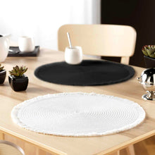 Lade das Bild in den Galerie-Viewer, 4er Set Tischset rund Creme