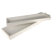 Lade das Bild in den Galerie-Viewer, Dekotablett 2-Set, antique grau weiß oder Taupe gewischt