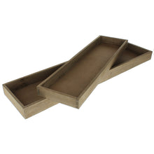 Lade das Bild in den Galerie-Viewer, Dekotablett 2-Set, antique grau weiß oder Taupe gewischt