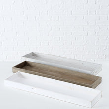 Lade das Bild in den Galerie-Viewer, Dekotablett 2-Set, antique grau weiß oder Taupe gewischt