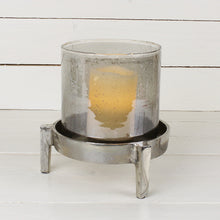 Lade das Bild in den Galerie-Viewer, Windlicht Grau Glas VARIANTE