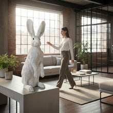 Lade das Bild in den Galerie-Viewer, XL Deko Osterhase Weiß 52 cm Dekohase Osterdeko Deko Ostern
