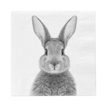 Lade das Bild in den Galerie-Viewer, 40 Stk. Servietten Osterhase Weiß Schwarz 33 cm Dekoservietten Papierservietten Ostern Tischdekoration
