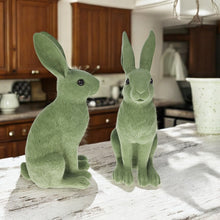 Lade das Bild in den Galerie-Viewer, 2er Set Dekohasen Grün 26 cm Polyresin modern Hase Osterhase Osterdekoration Deko Ostern
