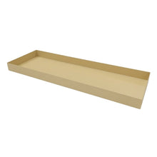 Lade das Bild in den Galerie-Viewer, Dekotablett Beige 45 cm rechteckig Tischdeko Tablett schmal Metall modern
