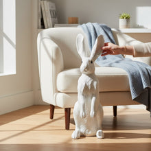Lade das Bild in den Galerie-Viewer, XL Deko Osterhase Weiß 52 cm Dekohase Osterdeko Deko Ostern
