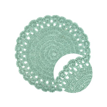 Lade das Bild in den Galerie-Viewer, 2er Set Platzset Grün Raffia 38 cm Tischset Tischuntersetzer Tischwäsche Tischdeko
