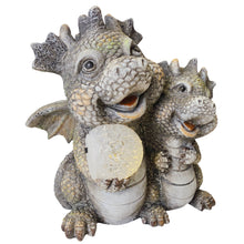 Lade das Bild in den Galerie-Viewer, Deko Figur Drachen mehrfarbig 19 cm modern Dekofigur Tischdeko Dekoskulptur Dekodrache Polyresin
