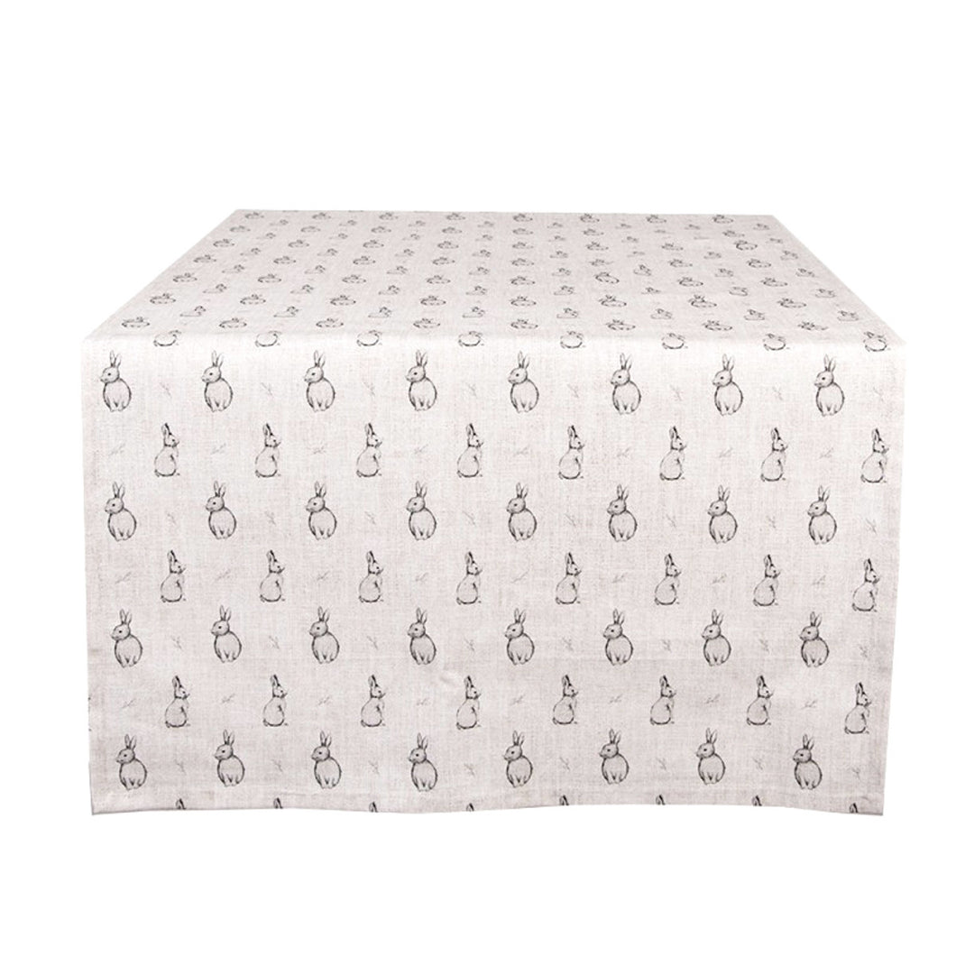 Tischläufer Ostern Beige Creme Osterhase Osterdeko modern 150 cm Baumw – Macosa Home