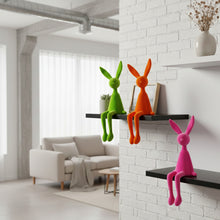 Lade das Bild in den Galerie-Viewer, Kantenhocker Osterhase Orange 29 cm Dekohase Osterdeko Deko Ostern
