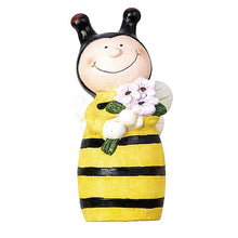 Lade das Bild in den Galerie-Viewer, Zaunhocker Biene Gelb Schwarz Keramik 23 cm Zaundeko Gartendeko Gartenfigur Pfostenhocker Tierfigur
