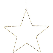 Lade das Bild in den Galerie-Viewer, LED Stern 40 cm Metall weiß Weihnachtsdeko Dekostern modern Timer
