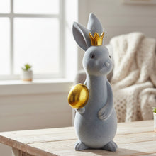 Lade das Bild in den Galerie-Viewer, Deko Osterhase Grau Gold 31 cm Dekohase Osterdeko Deko Ostern
