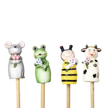 Lade das Bild in den Galerie-Viewer, Zaunhocker Maus Grau Keramik 23 cm Zaundeko Gartendeko Gartenfigur Pfostenhocker Tierfigur
