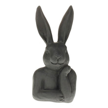 Lade das Bild in den Galerie-Viewer, Hasenbüste Schwarz Matt modern Dekohase Osterhase Hase Ostern Dekofigur
