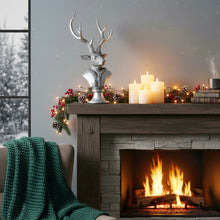 Lade das Bild in den Galerie-Viewer, Hirschbüste Silber XXL modern Dekohirsch Hirsch Deko Dekofigur
