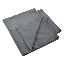 Lade das Bild in den Galerie-Viewer, 2er Set Xl Mikrofasertuch Anthrazit 50x60 cm ultra saugstark Reinigungstuch Poliertuch
