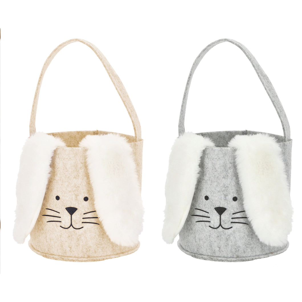 2er Set Geschenkkorb Ostern Hase Filz Osterkorb Osternest Filzkorb Osterhase