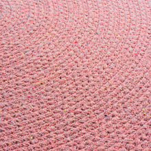 Lade das Bild in den Galerie-Viewer, Deko Teppich Rosa bunt 90 cm Baumwolle uni mit Bommel Wohnteppich Boho
