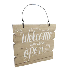 Lade das Bild in den Galerie-Viewer, Dekoschild Open Closed Holz rustikal 20 cm Holzschild Braun
