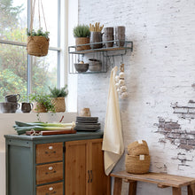 Lade das Bild in den Galerie-Viewer, 2er Set Blumentopf zum hängen Naturfaser Braun Hängeblumentopf Pflanztopf rund
