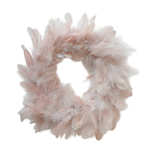 Lade das Bild in den Galerie-Viewer, Federkranz Beige Rosé 25 cm Dekokranz Osterdeko Deko Ostern Kranz
