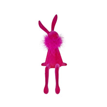 Lade das Bild in den Galerie-Viewer, Kantenhocker Osterhase Lila, Magenta oder Orange  Kunststoff beflockt modern Dekohase Osterdekoration Dekoration Ostern
