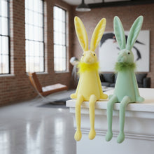Lade das Bild in den Galerie-Viewer, Kantenhocker Osterhase Gelb 37 cm Dekohase Osterdeko Deko Ostern
