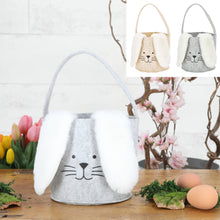 Lade das Bild in den Galerie-Viewer, 2er Set Geschenkkorb Ostern Hase Filz Osterkorb Osternest Filzkorb Osterhase
