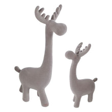 Lade das Bild in den Galerie-Viewer, 2er Set Deko Rentier modern Taupe Braun oder Grün modern Weihnachtsdeko Dekorentier
